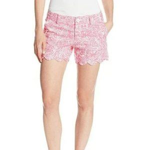 Lilly Pulitzer The Buttercup Short Womens 4 Cotton Pink White